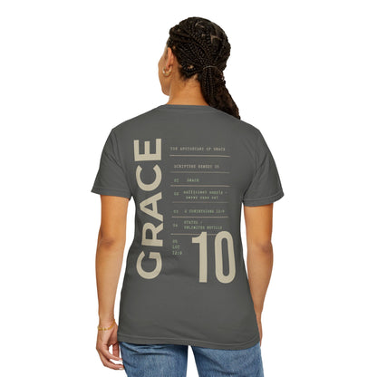 Grace - Personalized Number Scripture Unisex T-Shirt, 2 Corinthians 12:9 Bible Verse Tee, Christian Gift for Recovery, Modern Streetwear Faith