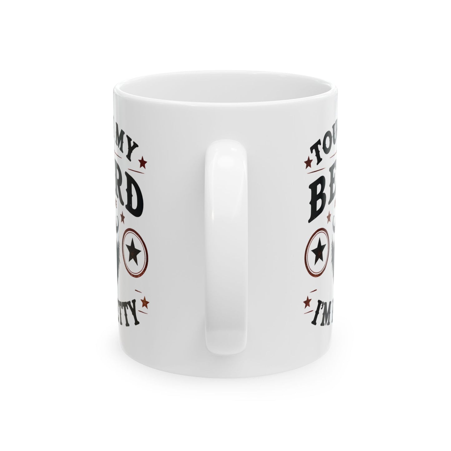 Berühre meinen Bart - Weiße Tasse (325ml/444ml)