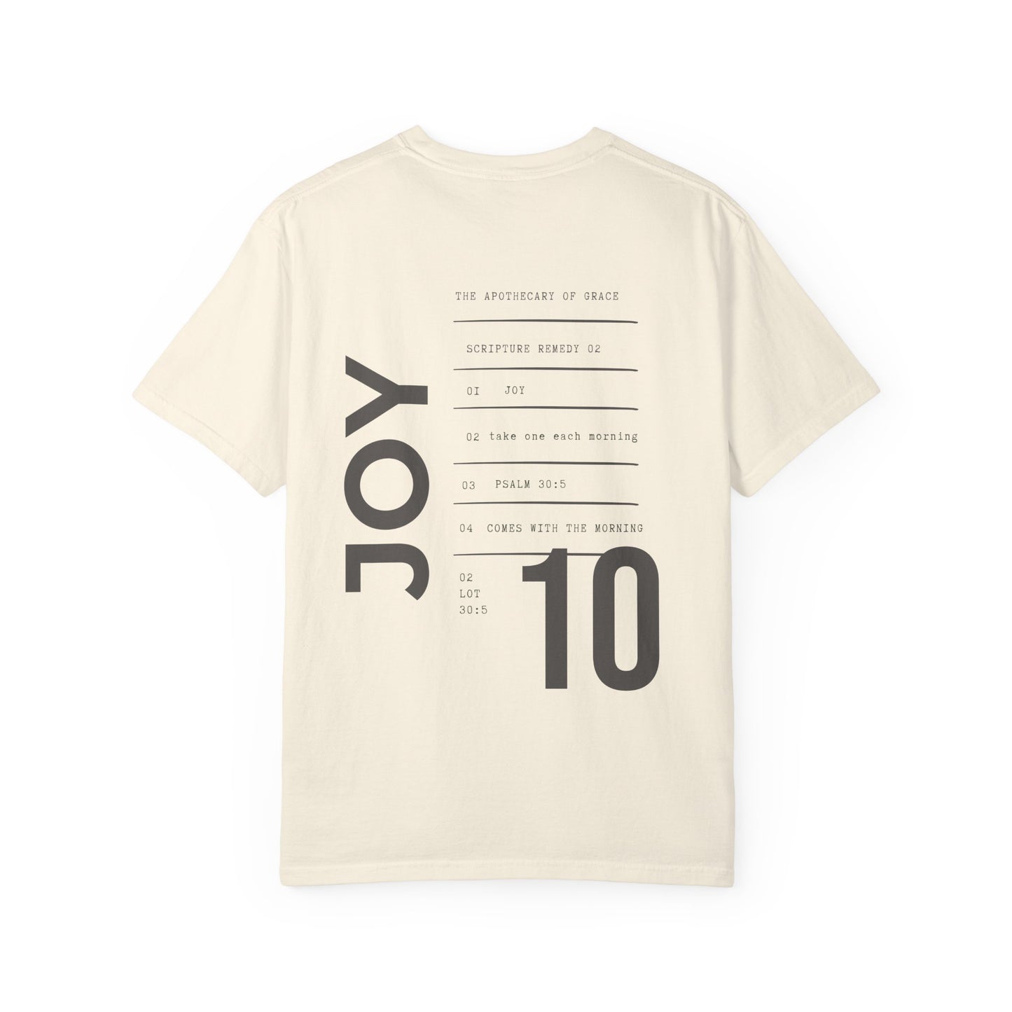 Joy - Personalized Number Scripture Unisex T-Shirt, Psalm 30:5 Bible Verse Tee, Christian Gift for Encouragement, Modern Streetwear Faith