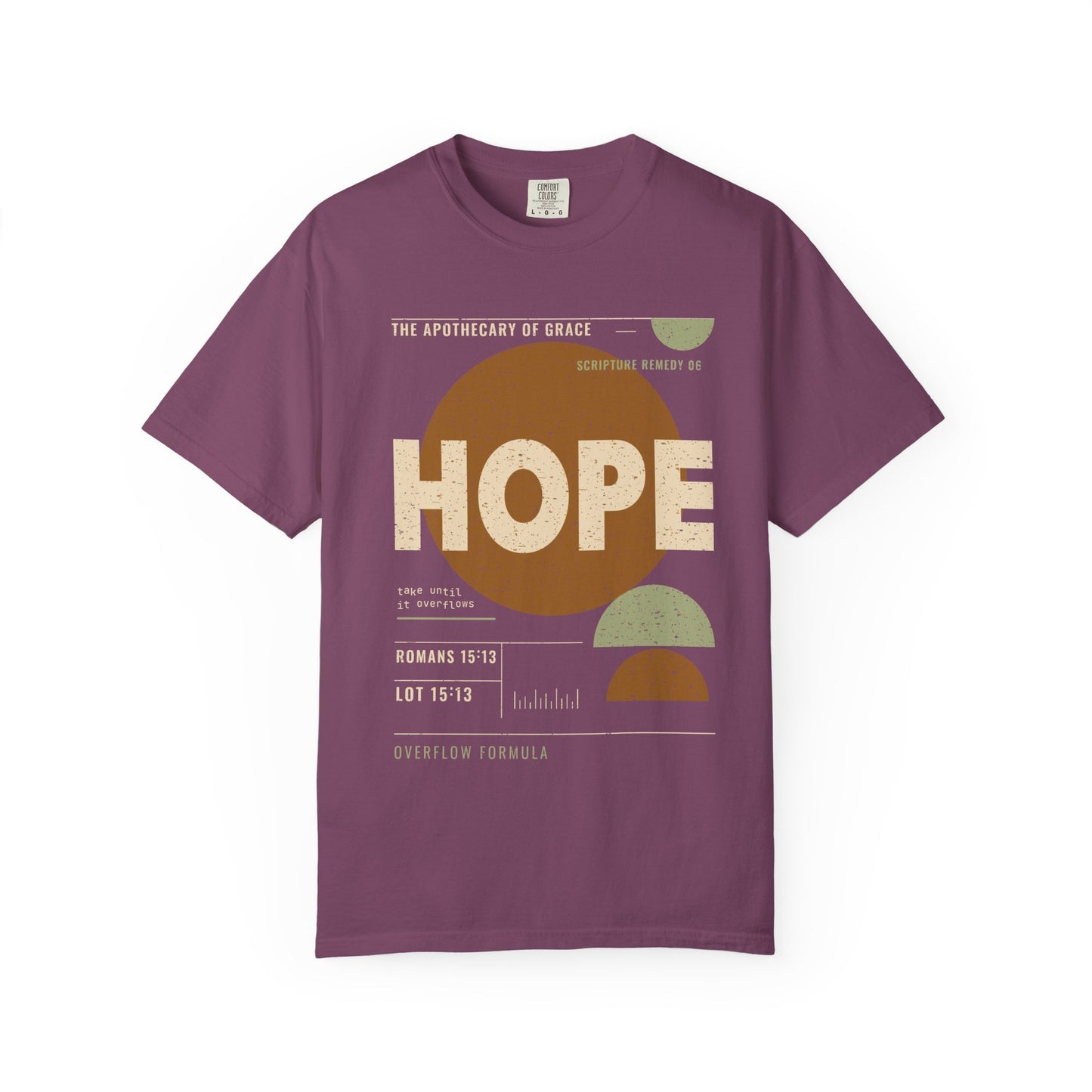 Hope - Retro Mid-Century Scripture Unisex T-Shirt, Romans 15:13 Bible Verse Tee, Christian Gift for Long Waits, Modern Graphic Faith Apparel