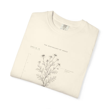Patience - Vintage Botanical Scripture Unisex T-Shirt, Romans 12:12 Bible Verse Tee, Christian Gift for Waiting, Editorial Faith Apparel