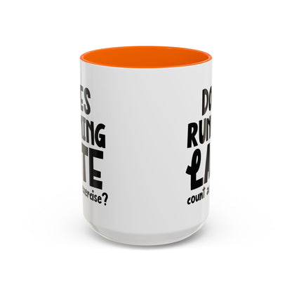 Zählt Zuspätkommen als Sport? - Zweifarbige Tasse (325 ml/443 ml)