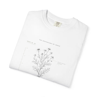 Patience - Vintage Botanical Scripture Unisex T-Shirt, Romans 12:12 Bible Verse Tee, Christian Gift for Waiting, Editorial Faith Apparel