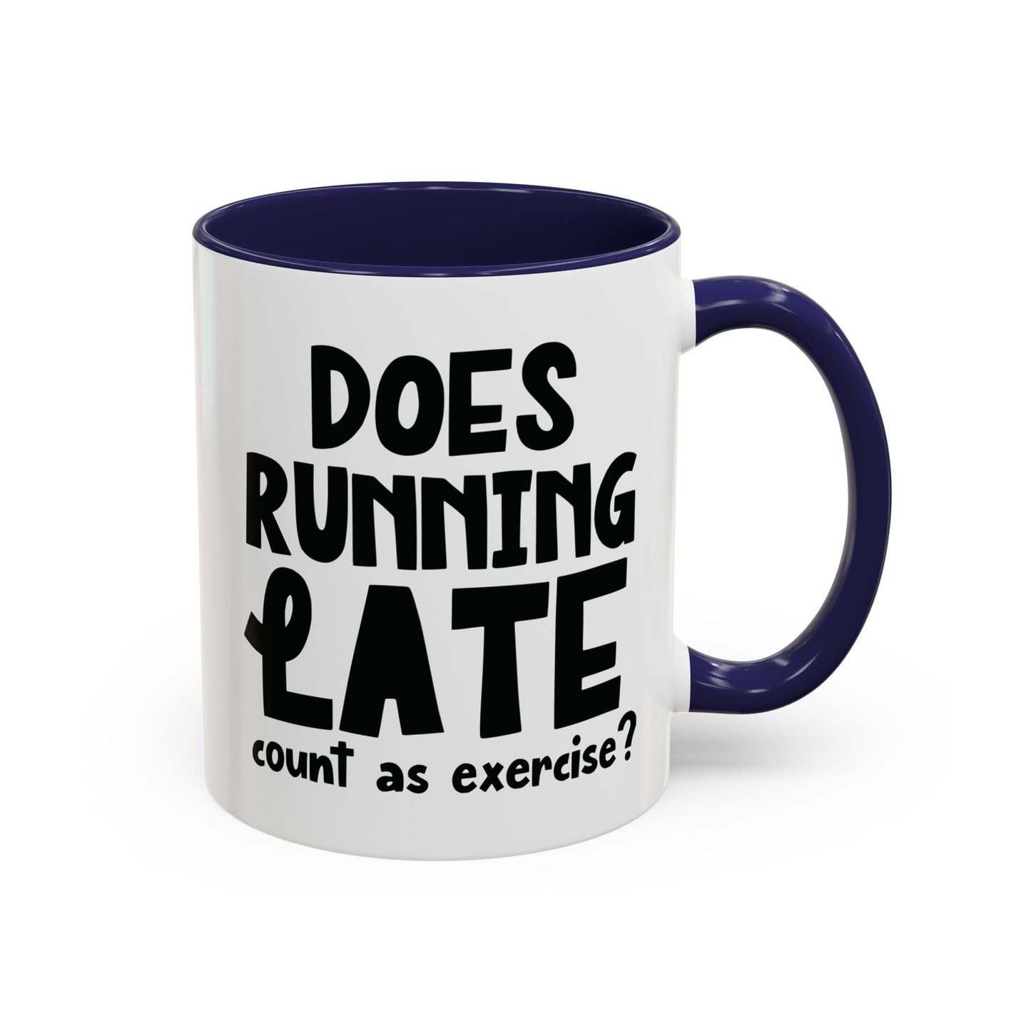 Zählt Zuspätkommen als Sport? - Zweifarbige Tasse (325 ml/443 ml)