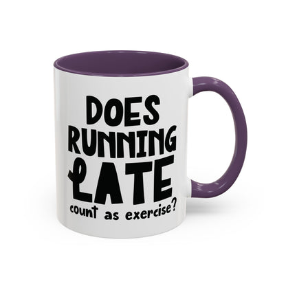 Zählt Zuspätkommen als Sport? - Zweifarbige Tasse (325 ml/443 ml)