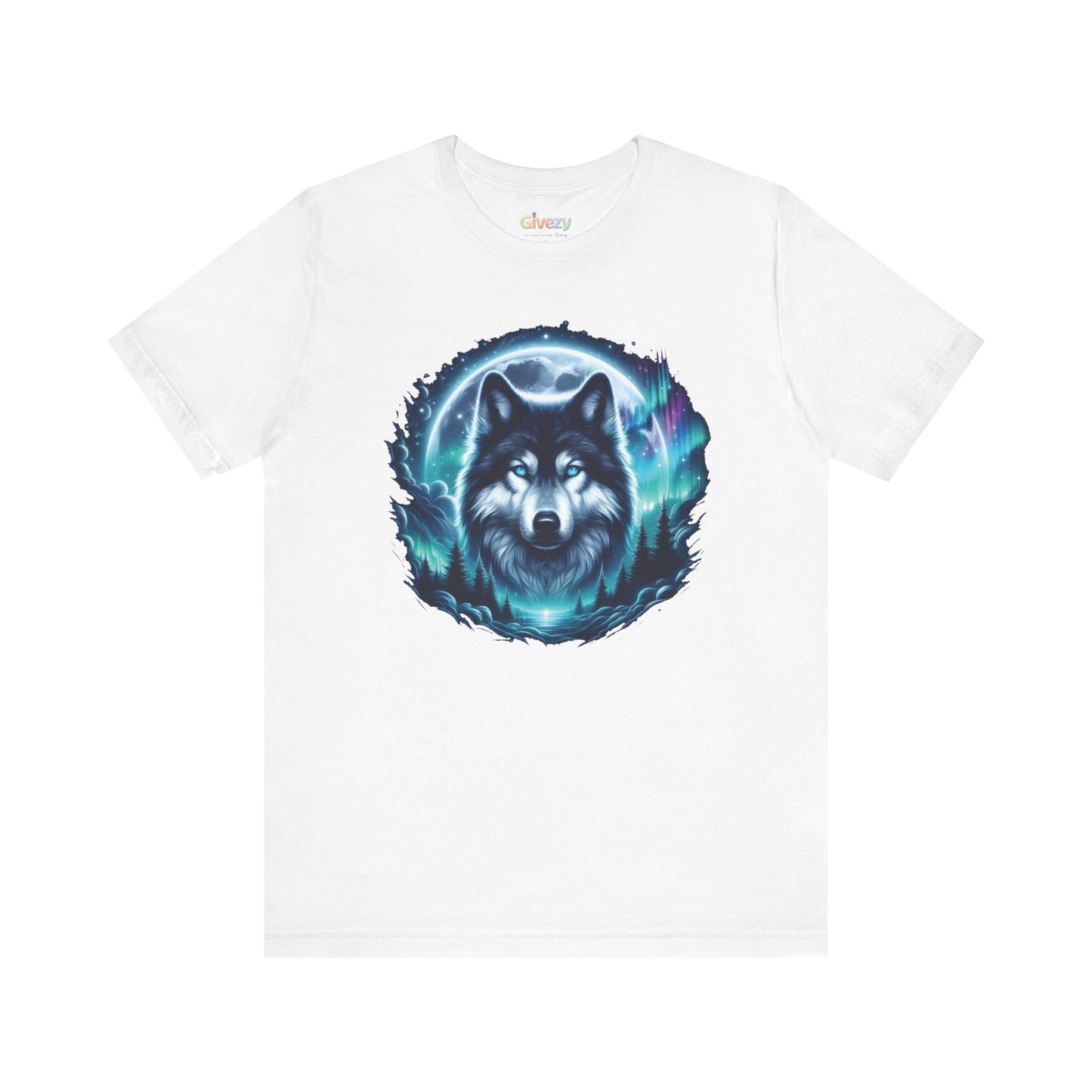 Northern Wolf Glow Unisex Grafik-T-Shirt