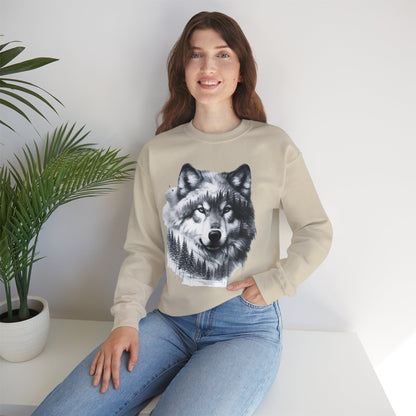 Forest Wolf Unisex Rundhals-Sweatshirt