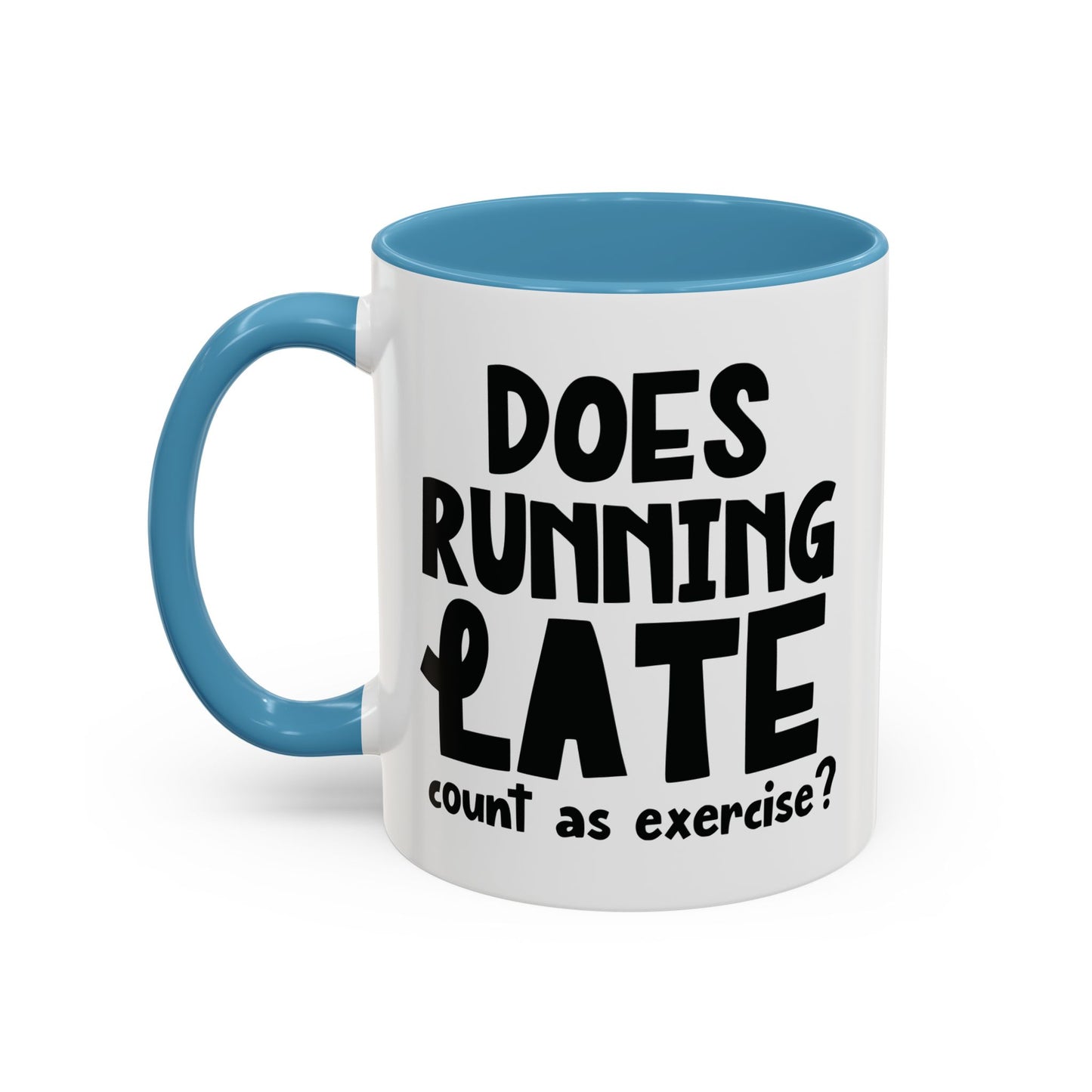 Zählt Zuspätkommen als Sport? - Zweifarbige Tasse (325 ml/443 ml)