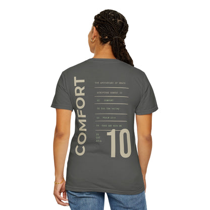 Comfort - Personalized Number Scripture Unisex T-Shirt, Psalm 23:4 Bible Verse Tee, Christian Gift for Grief, Modern Streetwear Faith