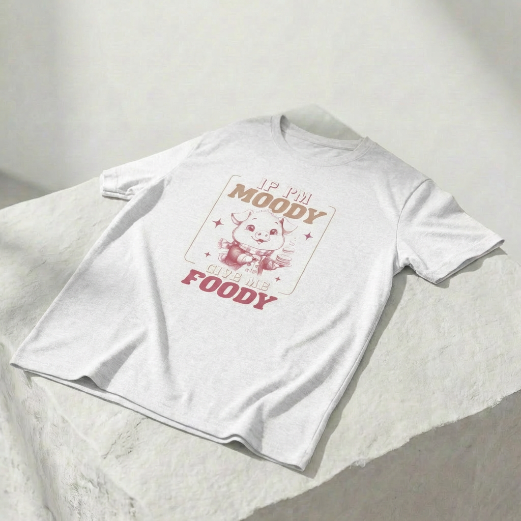 Bin ich launisch, gib mir Foodisch — Unisex-Grafik-T-Shirt