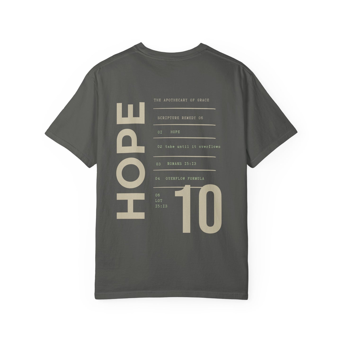 Hope - Personalized Number Scripture Unisex T-Shirt, Romans 15:13 Bible Verse Tee, Christian Gift for Long Waits, Modern Streetwear Faith