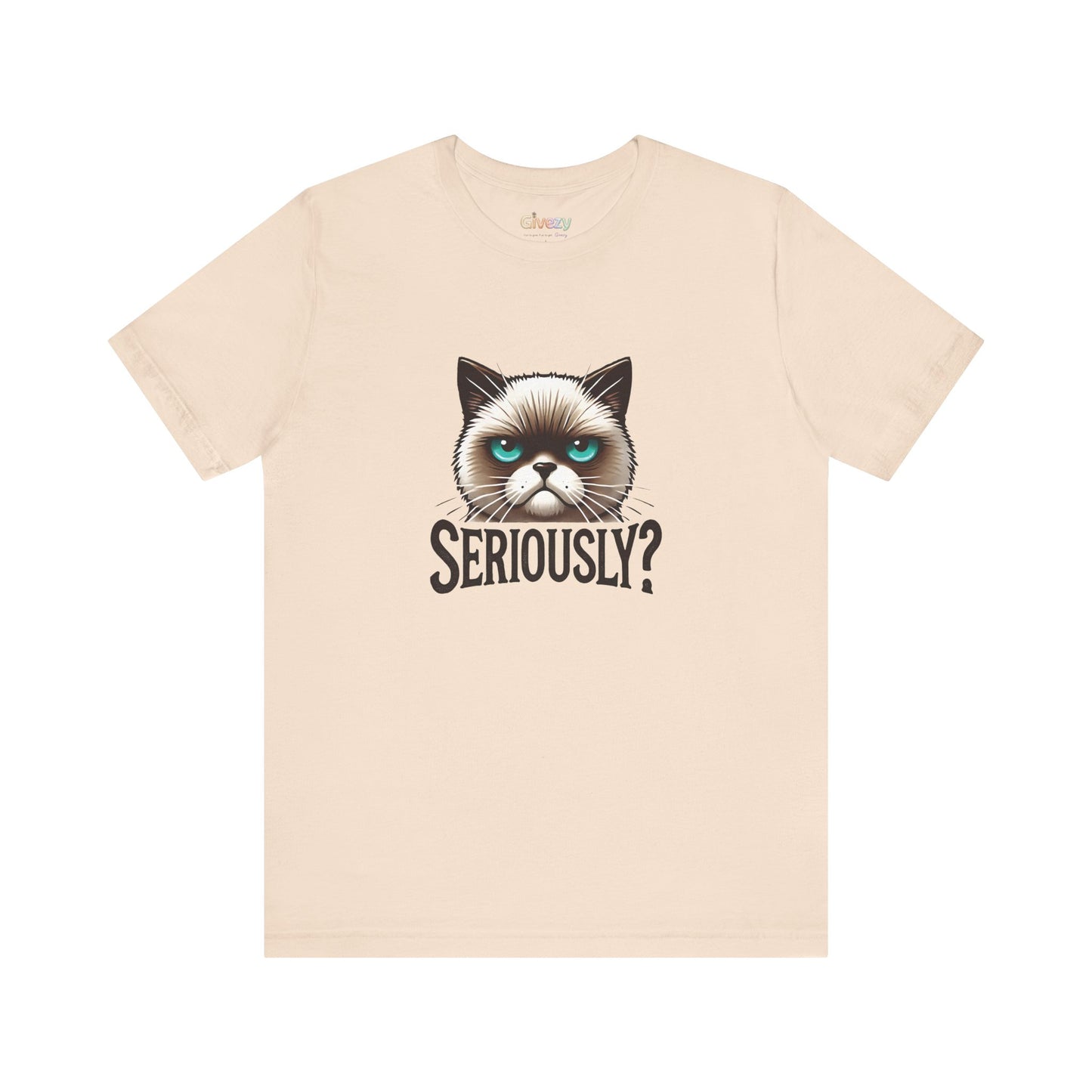 Ernsthaft? Launische Katze Gesicht Unisex Grafik T-Shirt