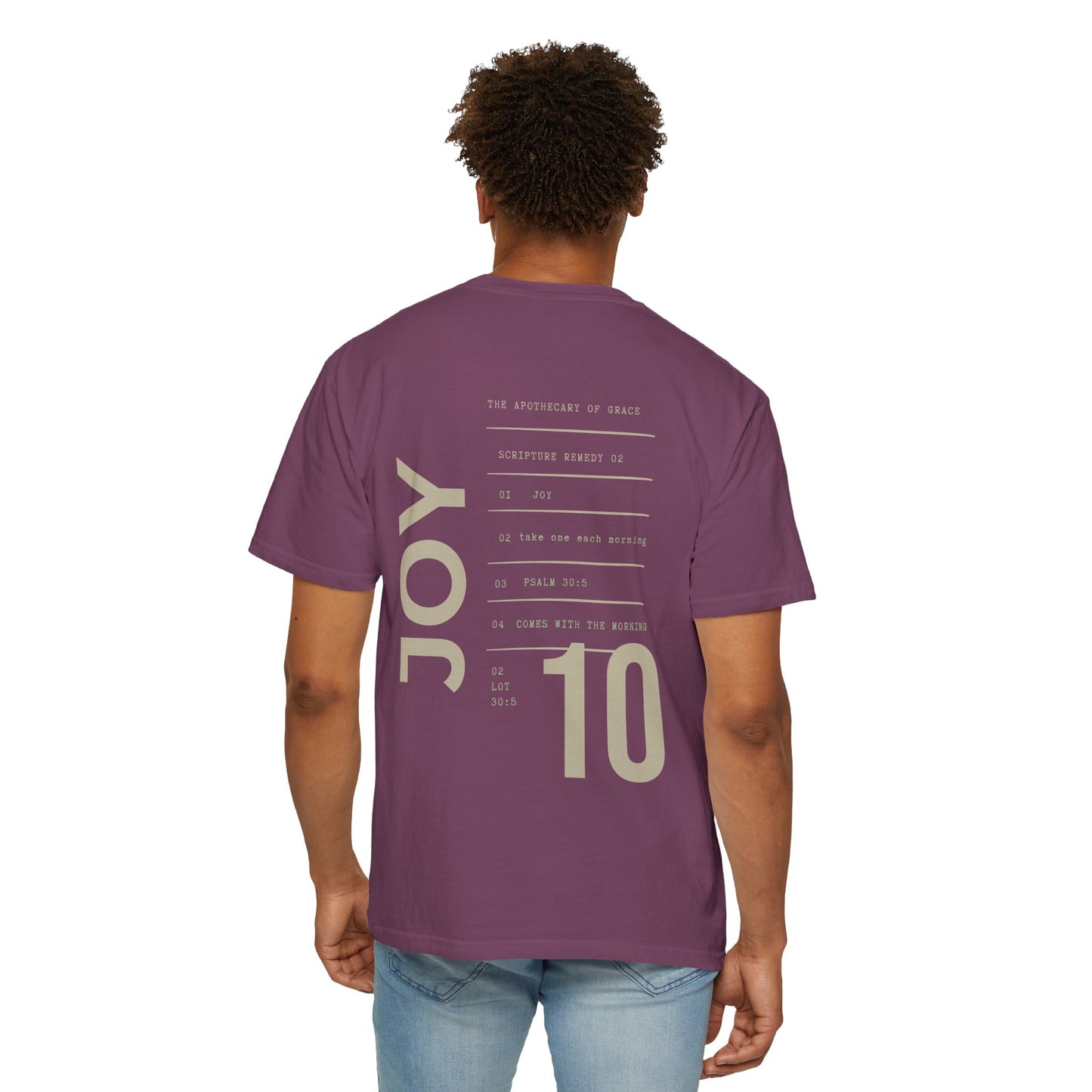 Joy - Personalized Number Scripture Unisex T-Shirt, Psalm 30:5 Bible Verse Tee, Christian Gift for Encouragement, Modern Streetwear Faith