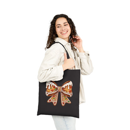 Gingerbread Bow - Canvas Tote Bag (2 Colors)