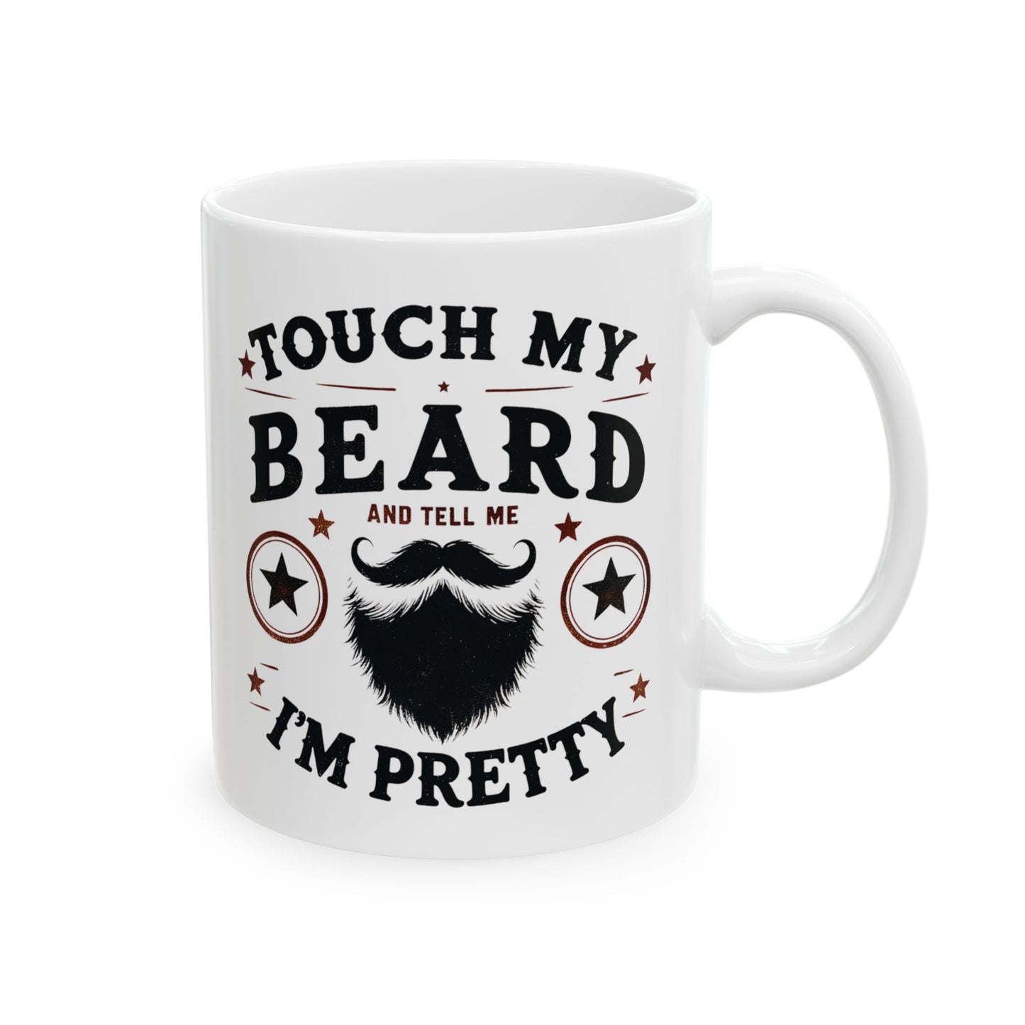 Berühre meinen Bart - Weiße Tasse (325ml/444ml)