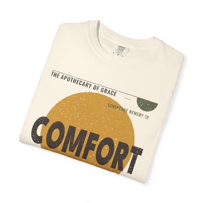 Comfort - Retro Mid-Century Scripture Unisex T-Shirt, Psalm 23:4 Bible Verse Tee, Christian Gift for Grief, Modern Graphic Faith Apparel
