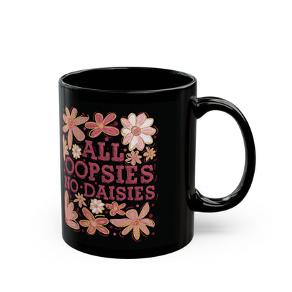 Alle Hopplas keine Gänseblümchen - Schwarze Tasse (325ml/444ml)