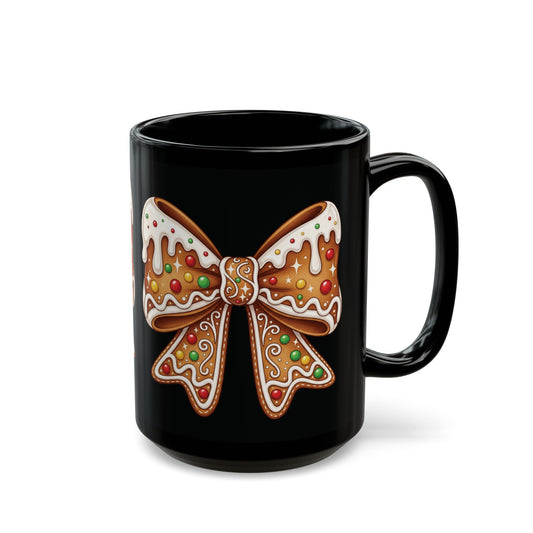 Lebkuchenschleife – Schwarze Tasse (325ml/444ml)