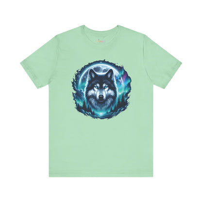 Northern Wolf Glow Unisex Grafik-T-Shirt
