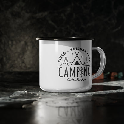 Camping Crew Emaille-Lagerfeuerbecher (350 ml)