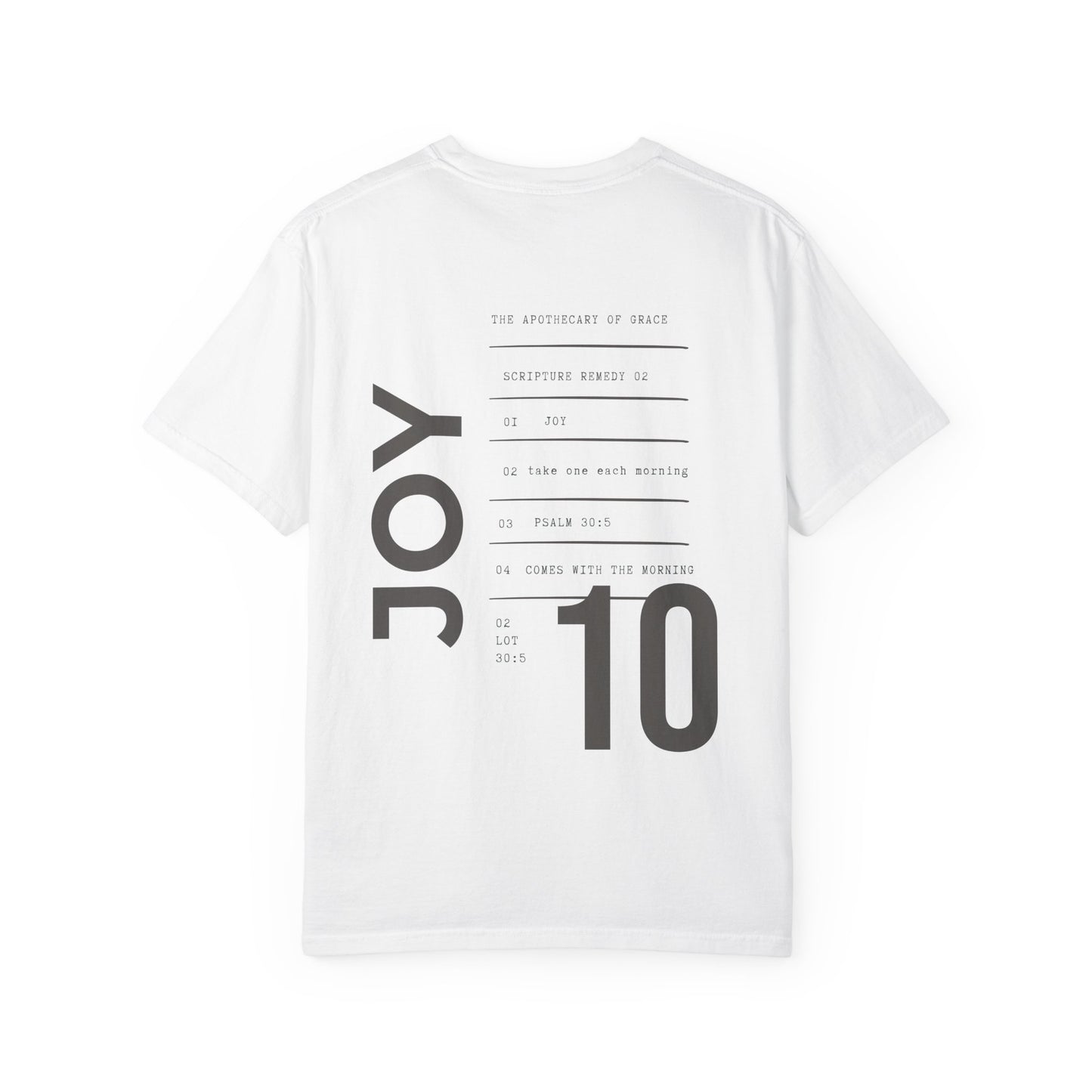 Joy - Personalized Number Scripture Unisex T-Shirt, Psalm 30:5 Bible Verse Tee, Christian Gift for Encouragement, Modern Streetwear Faith