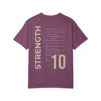 Strength - Personalized Number Scripture Unisex T-Shirt, Isaiah 40:31 Bible Verse Tee, Christian Gift for Caregivers, Modern Streetwear Faith