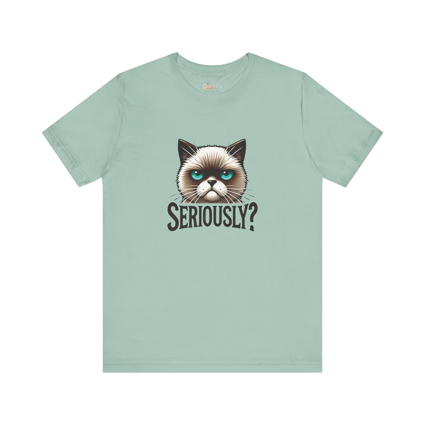 Ernsthaft? Launische Katze Gesicht Unisex Grafik T-Shirt