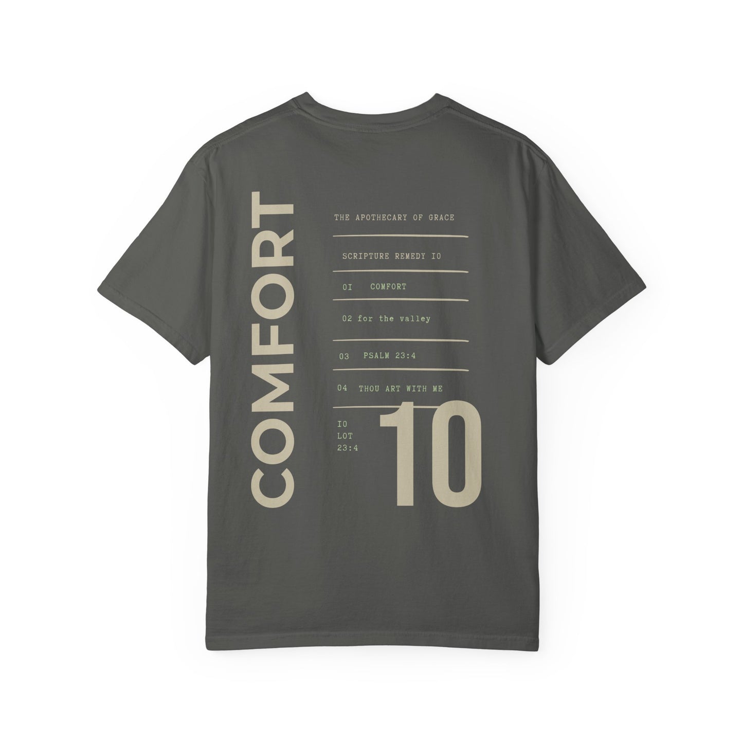 Comfort - Personalized Number Scripture Unisex T-Shirt, Psalm 23:4 Bible Verse Tee, Christian Gift for Grief, Modern Streetwear Faith