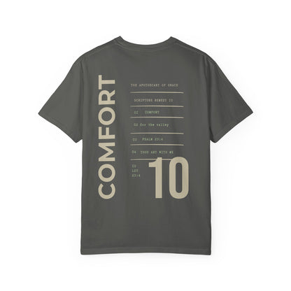 Comfort - Personalized Number Scripture Unisex T-Shirt, Psalm 23:4 Bible Verse Tee, Christian Gift for Grief, Modern Streetwear Faith