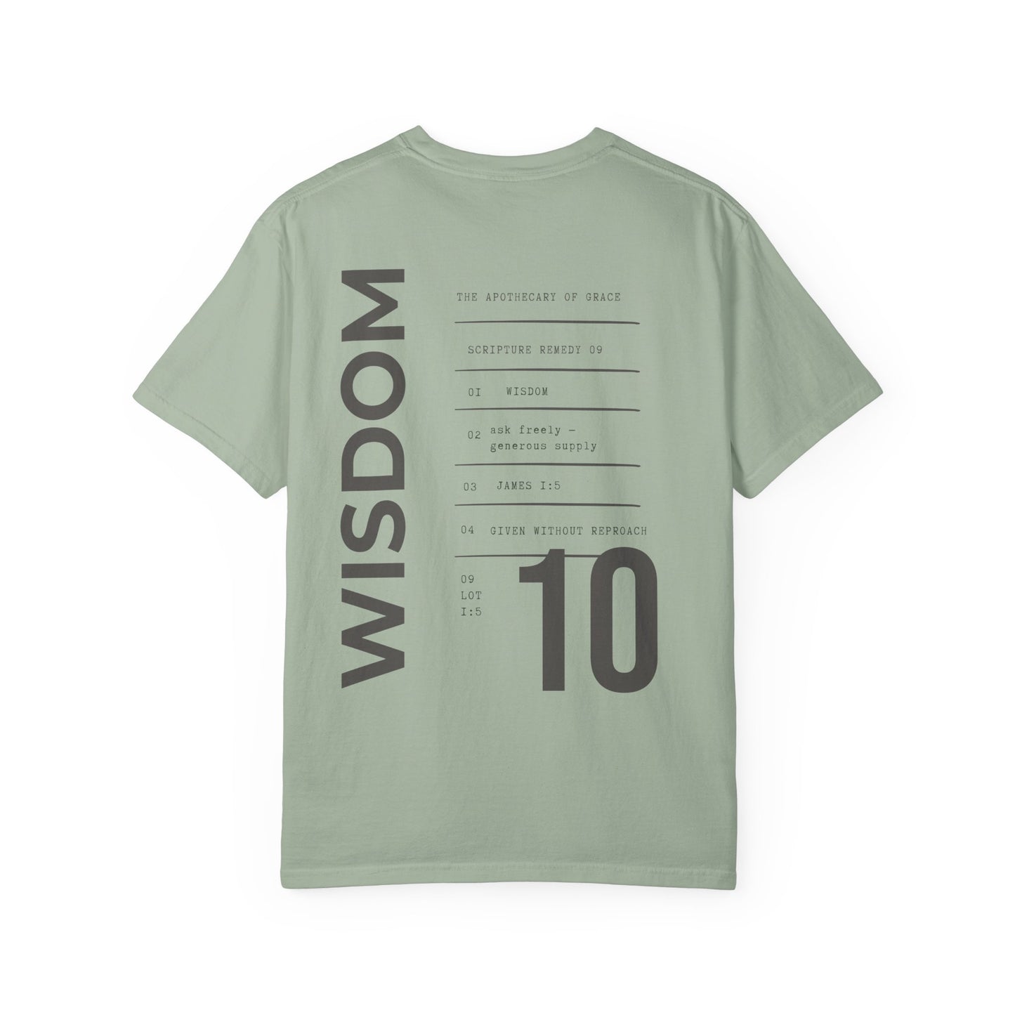 Wisdom - Personalized Number Scripture Unisex T-Shirt, James 1:5 Bible Verse Tee, Christian Gift for Graduation, Modern Streetwear Faith
