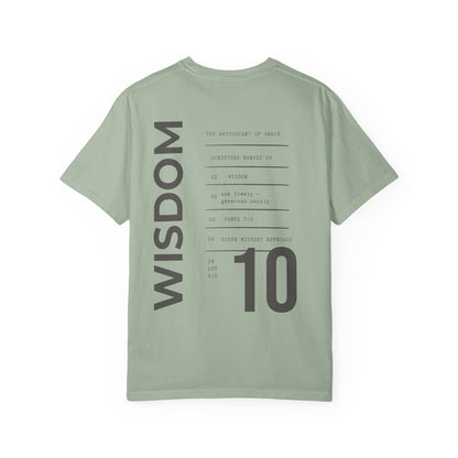 Wisdom - Personalized Number Scripture Unisex T-Shirt, James 1:5 Bible Verse Tee, Christian Gift for Graduation, Modern Streetwear Faith