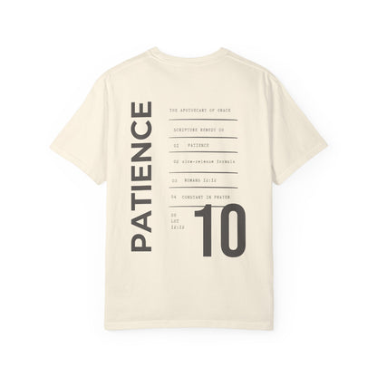 Patience - Personalized Number Scripture Unisex T-Shirt, Romans 12:12 Bible Verse Tee, Christian Gift for Waiting, Modern Streetwear Faith