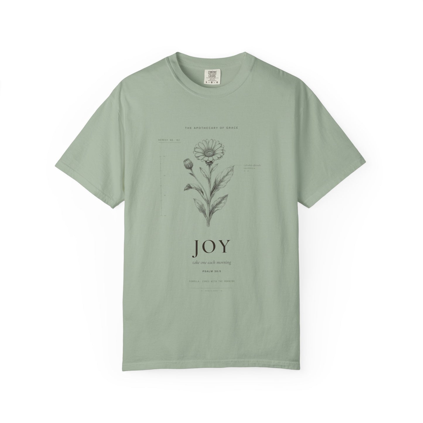 Joy - Vintage Botanical Scripture Unisex T-Shirt, Psalm 30:5 Bible Verse Tee, Christian Gift for Encouragement, Editorial Faith Apparel