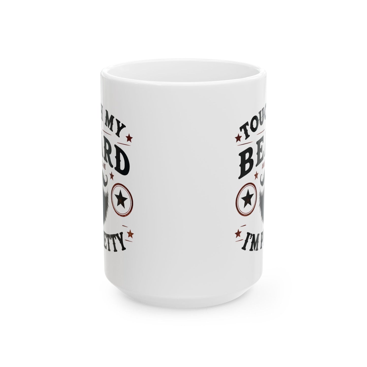 Berühre meinen Bart - Weiße Tasse (325ml/444ml)