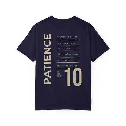 Patience - Personalized Number Scripture Unisex T-Shirt, Romans 12:12 Bible Verse Tee, Christian Gift for Waiting, Modern Streetwear Faith