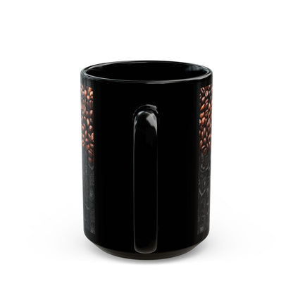 Nightmare Before Coffee - Beidseitig bedruckte schwarze Tasse (325ml/440ml)