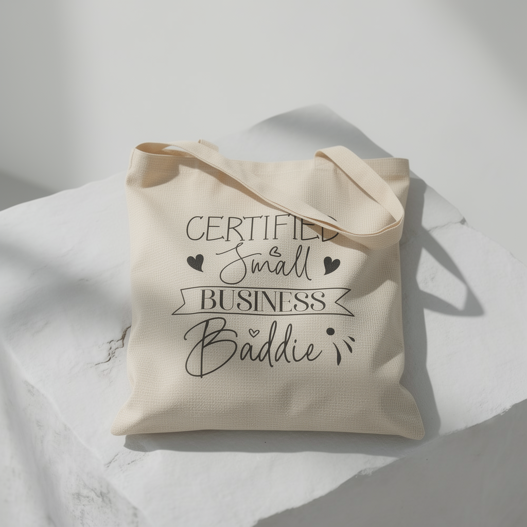 Certified Small Business Baddie - Canvas Tote Bag