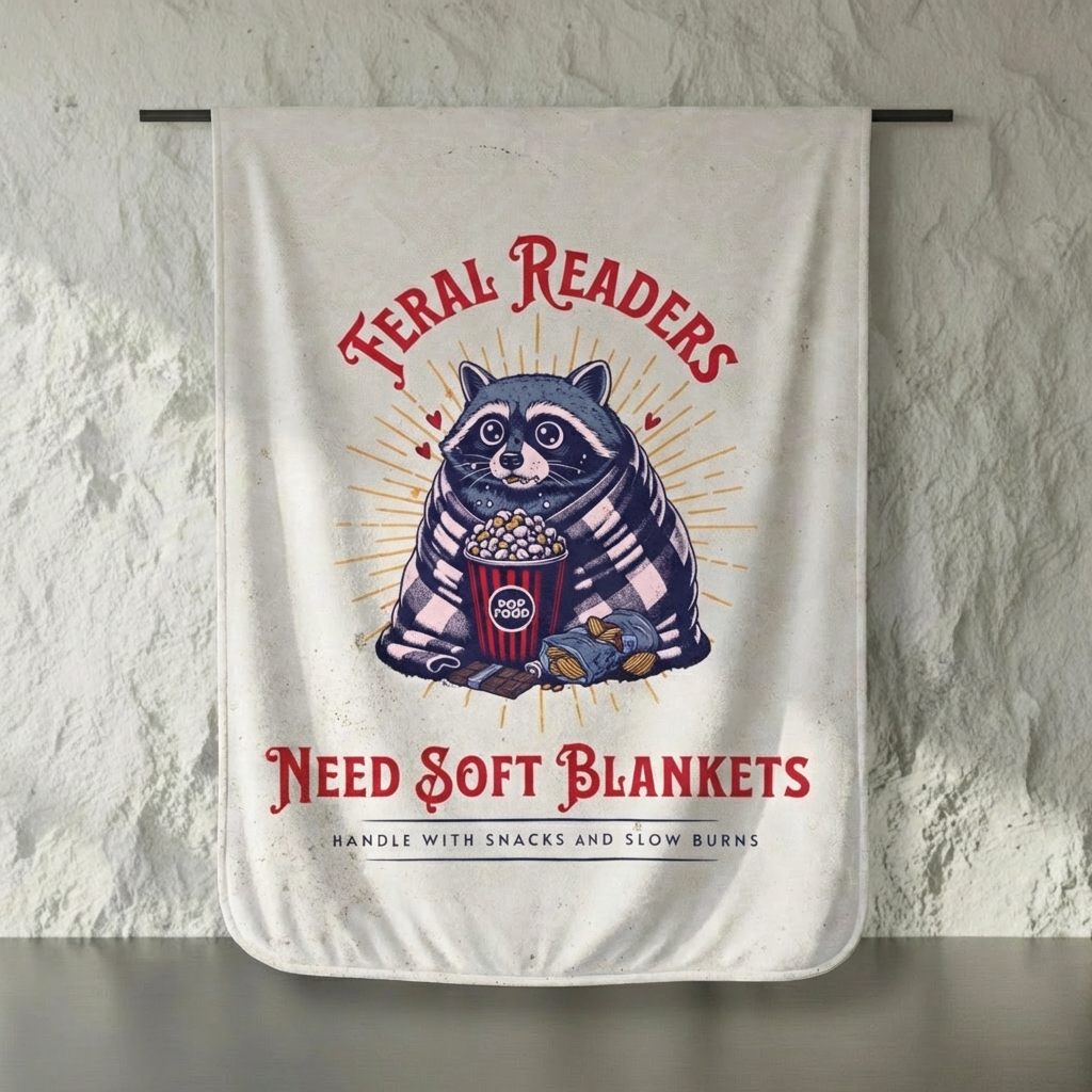 Feral Readers Need Soft Blankets Velveteen Throw Blanket