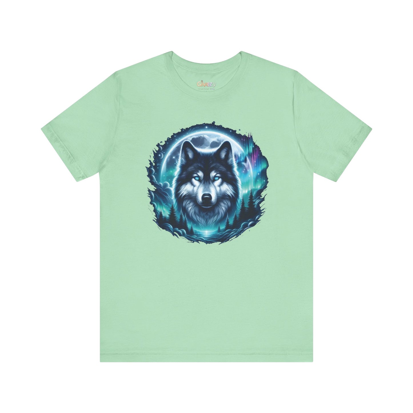 Northern Wolf Glow Unisex Grafik-T-Shirt