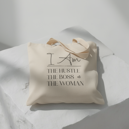Ich bin der Hustle, der Boss, die Frau – Canvas-Tragetasche