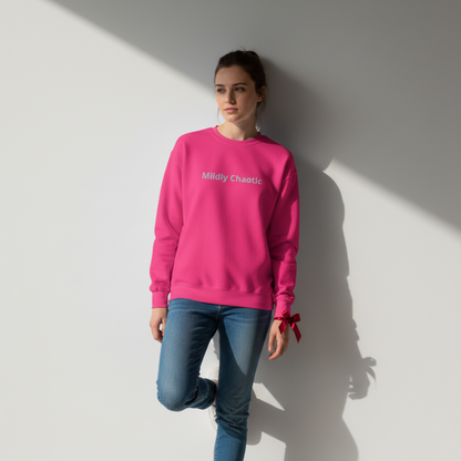 Mildly Chaotic Unisex besticktes Crewneck Sweatshirt