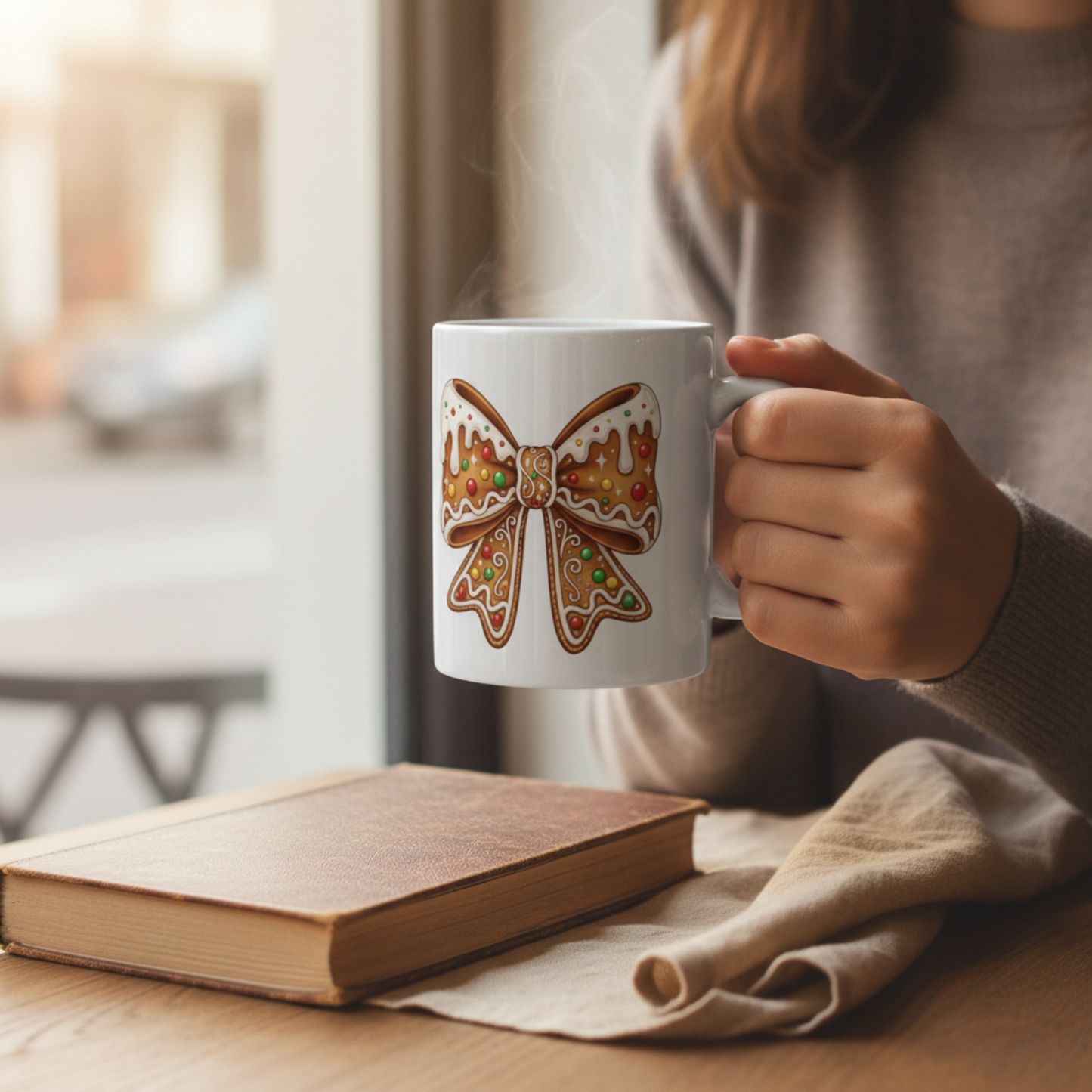 Lebkuchenschleife – Weiße Tasse (325ml/444ml)