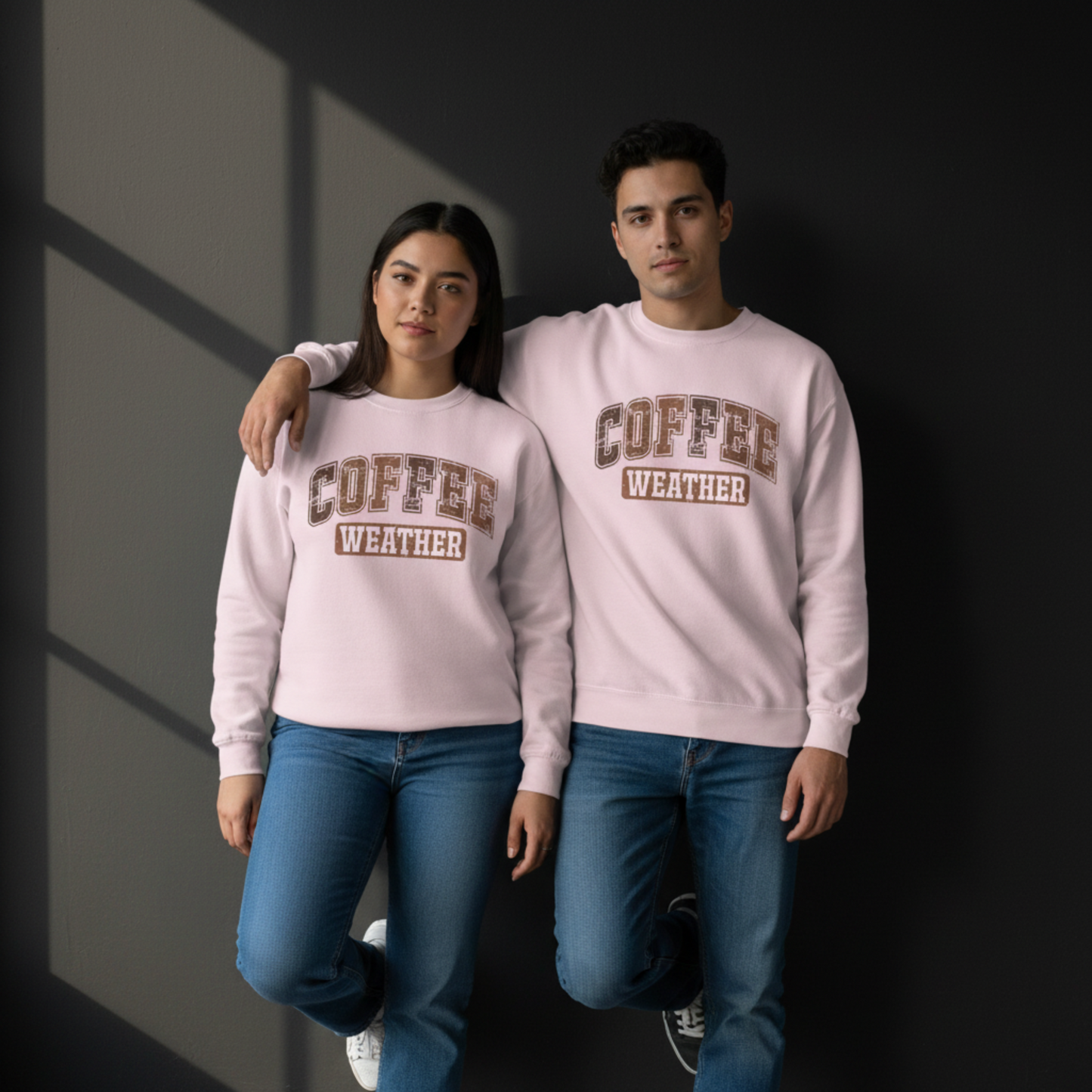 Kaffee-Wetter Unisex Rundhals-Sweatshirt