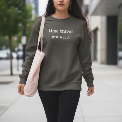 Zeitreise - Besticktes Rundhalsshirt - 3 Sterne