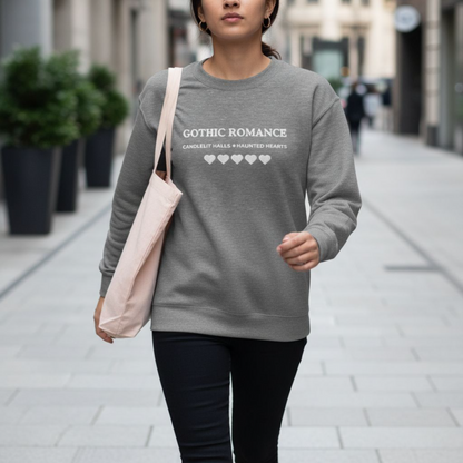 Gothic Romance - Embroidered Crewneck Sweatshirt - 5 hearts