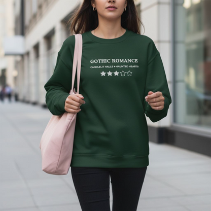 Gothic Romance – Besticktes Rundhals-Sweatshirt – 3 Sterne