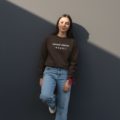 Besticktes Rundhalsshirt „Zweite Chance“ – 4 Sterne