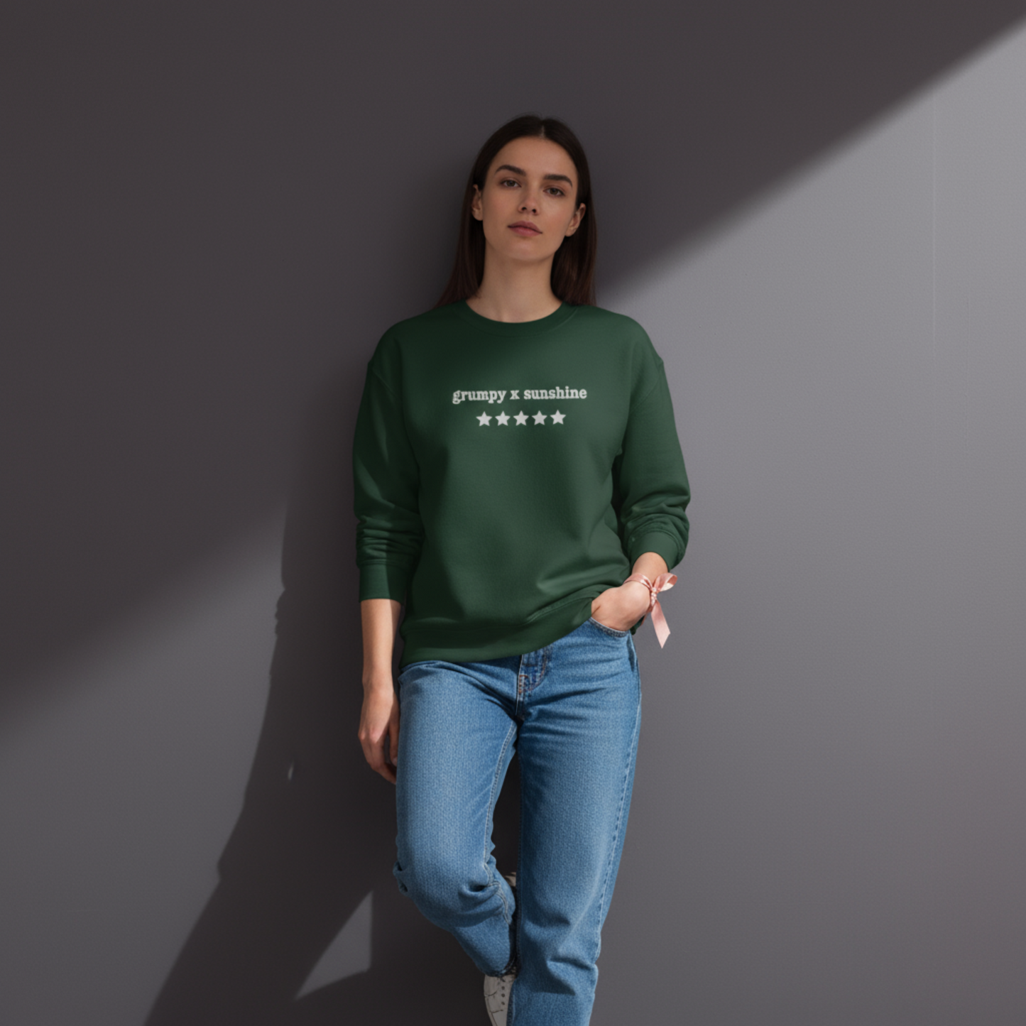 Grumpy x Sunshine besticktes Rundhals-Sweatshirt - 5 Sterne