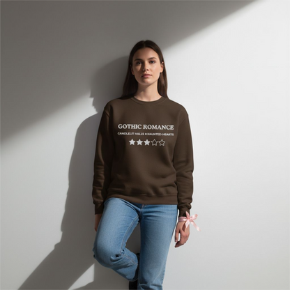 Gothic Romance – Besticktes Rundhals-Sweatshirt – 3 Sterne