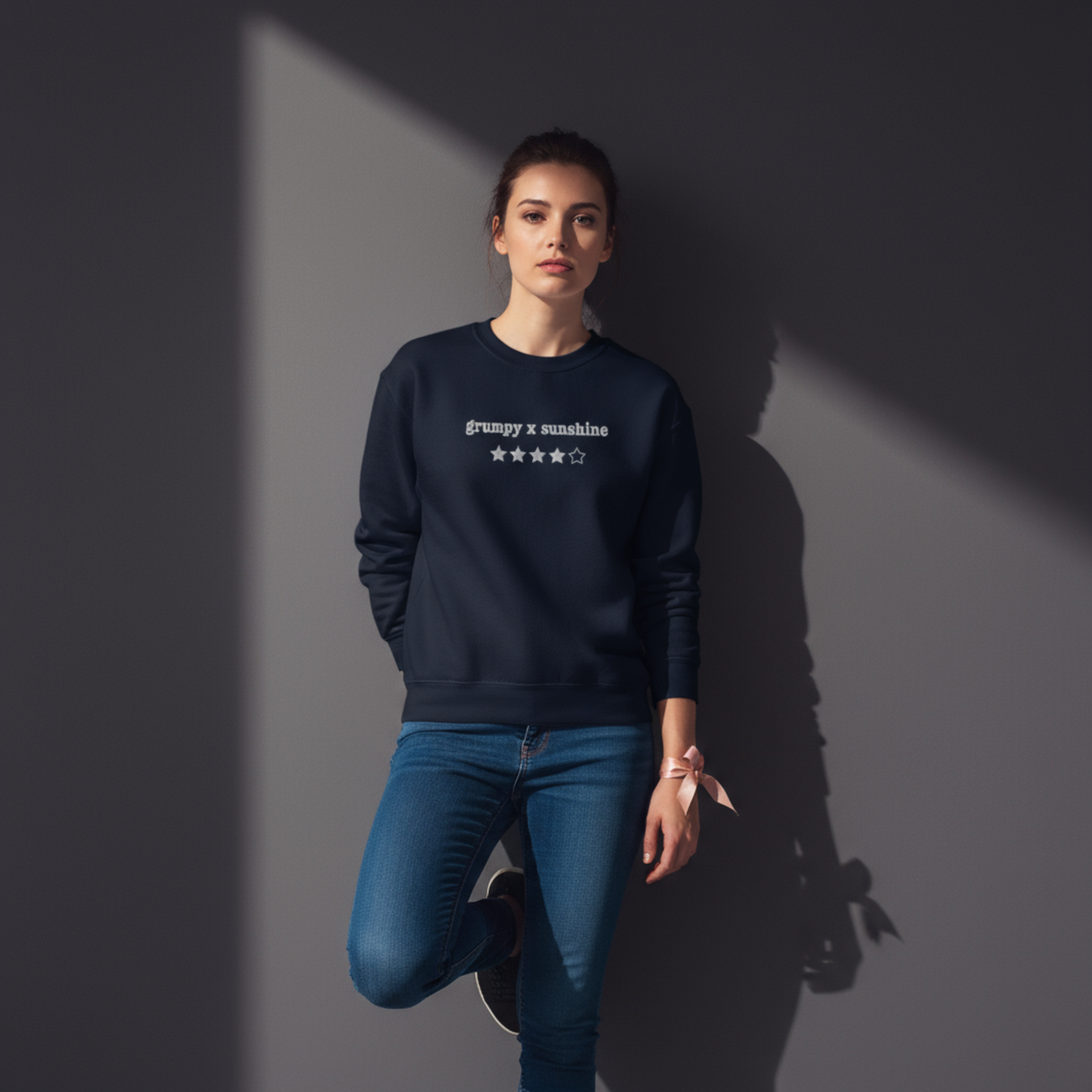 Grumpy x Sunshine Embroidered Crewneck Sweatshirt - 4 stars